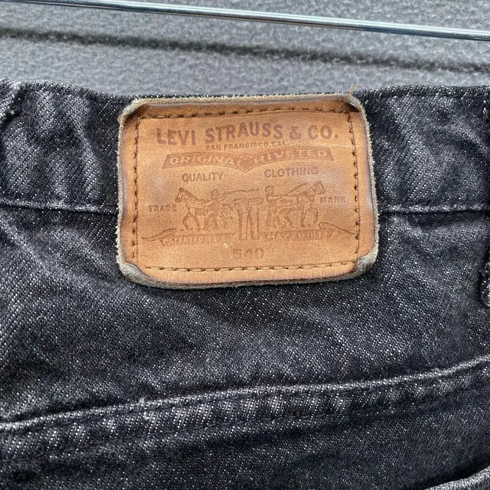 Vtg 80s Levis 540 Jeans Leather Tab‎ Mens Black Relaxed Straight USA No Size Tag